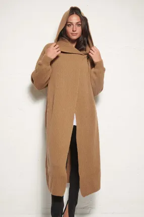 ERIKA CAVALLINI Cappotto in maglia con cappuccio MARILISA