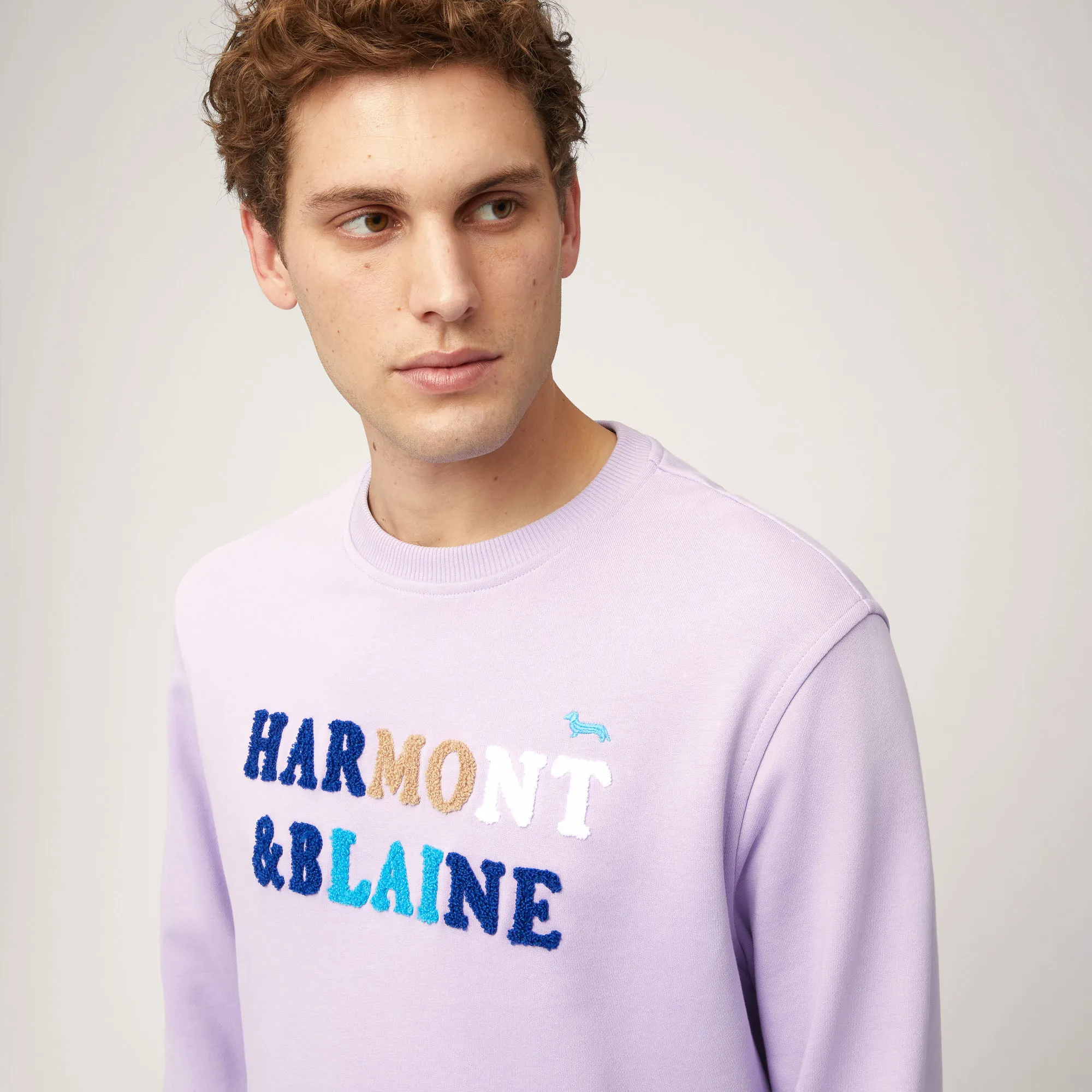 Felpa In Cotone Con Logo In Spugna